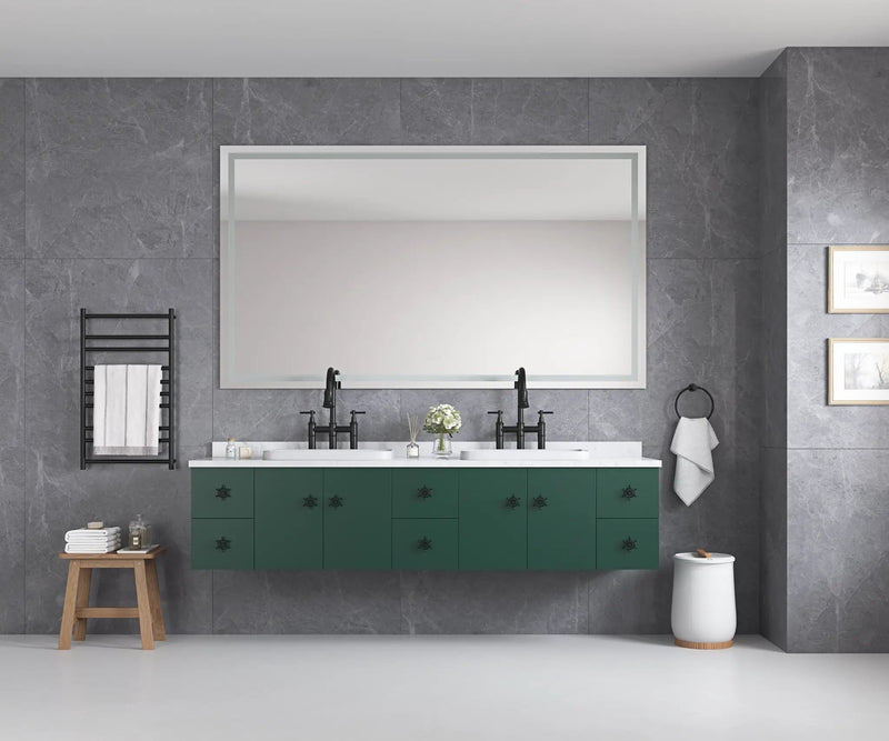 LED Bathroom Mirror 84" x 48" with Front and Backlight by HouseOfZazla