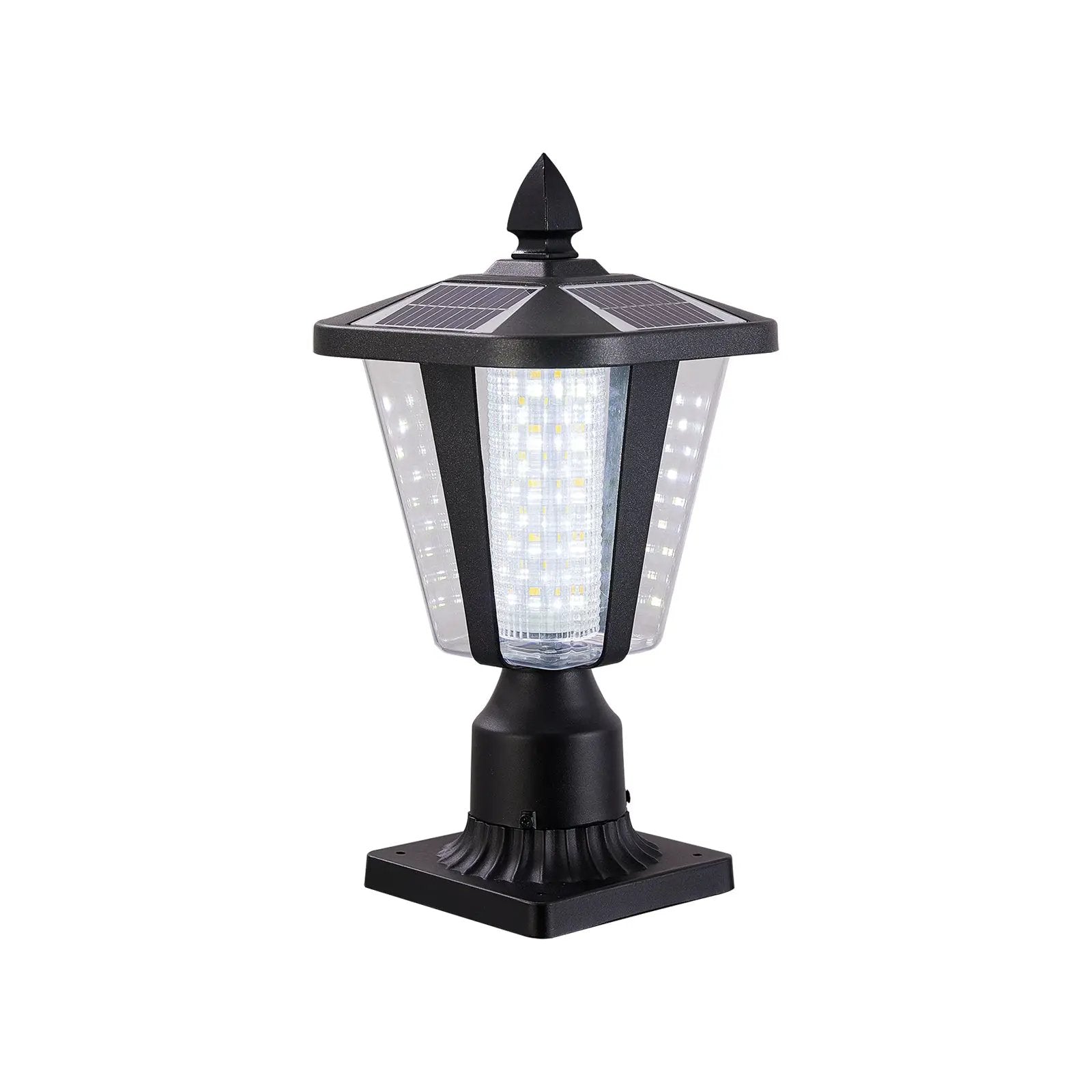 15" Solar Powered Outdoor Lantern, Modern Garden Light by HouseOfZazla
