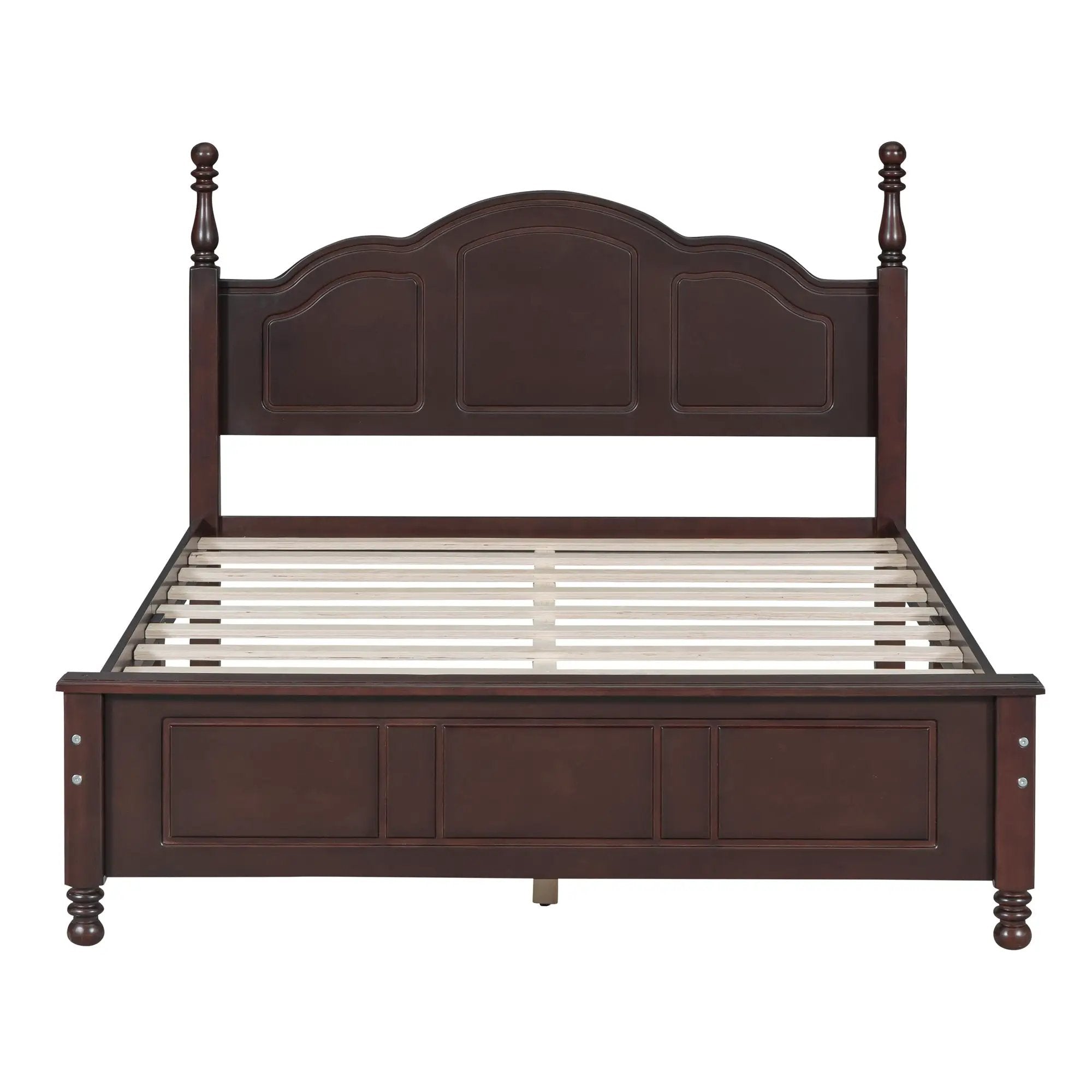 Full Size Wood Platform Bed Frame - Retro Style by HouseOfZazla