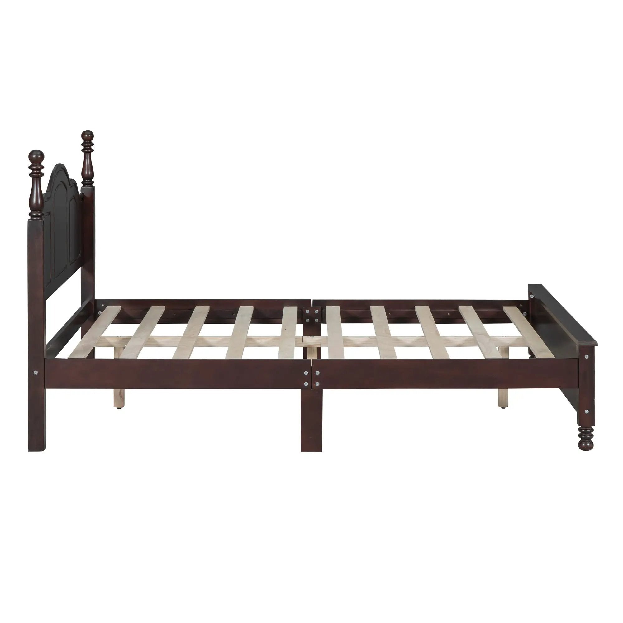 Full Size Wood Platform Bed Frame - Retro Style by HouseOfZazla
