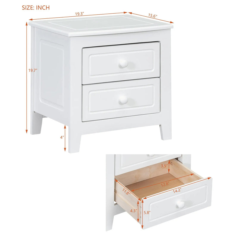 2-Drawer Nightstand for Bedroom by HouseOfZazla