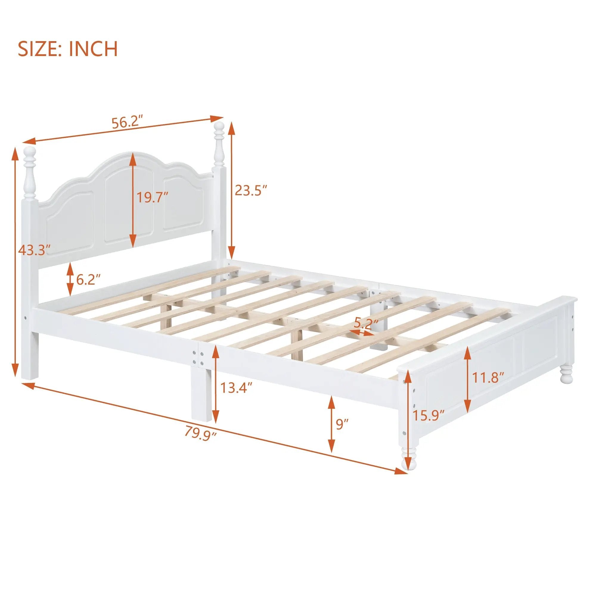 Full Size Wood Platform Bed Frame by HouseOfZazla