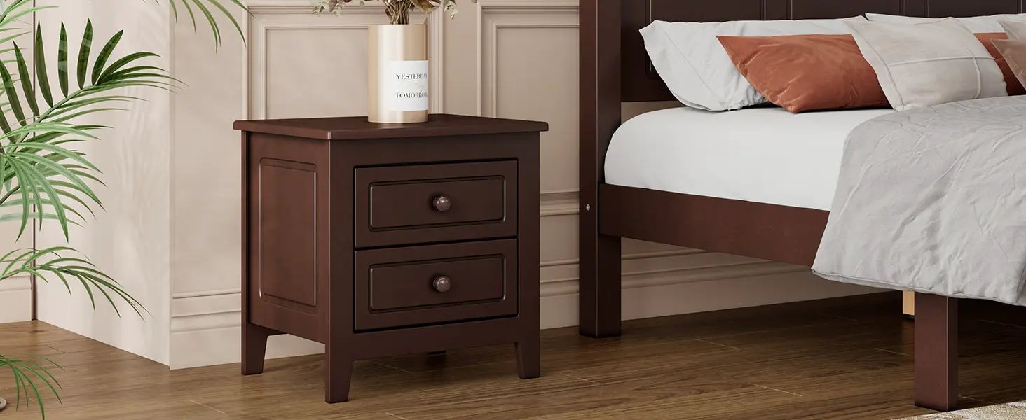 2-Drawer Nightstand for Bedroom by HouseOfZazla