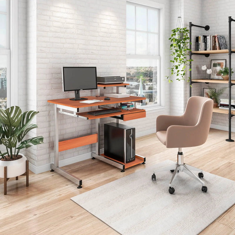Techni Mobili Complete Computer Workstation Desk, Woodgrain by HouseOfZazla