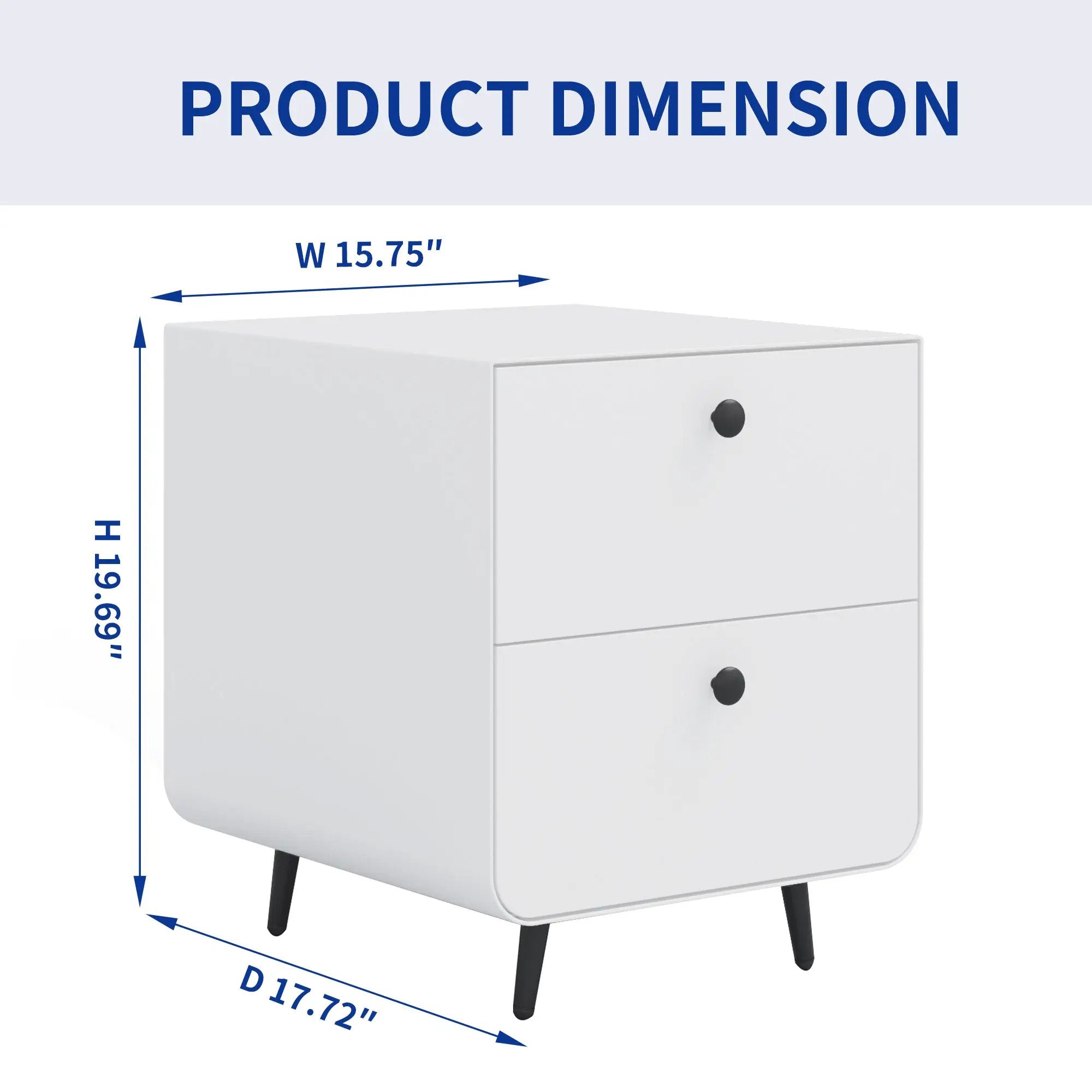 Modern Night Stand Storage Cabinet for Living Room Bedroom by HouseOfZazla