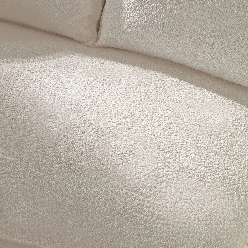 Curved Sofa with Ingenious Shape in Beige by HouseOfZazla