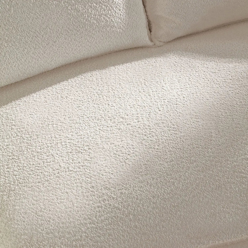 Curved Sofa with Ingenious Shape in Beige by HouseOfZazla