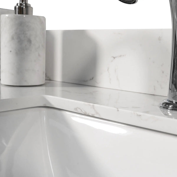 Montary 43x22 Inch Bathroom Stone Vanity Top, photo 2 of 10