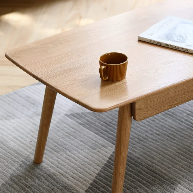 Solid Wood Center Coffee Table with Storage by HouseOfZazla