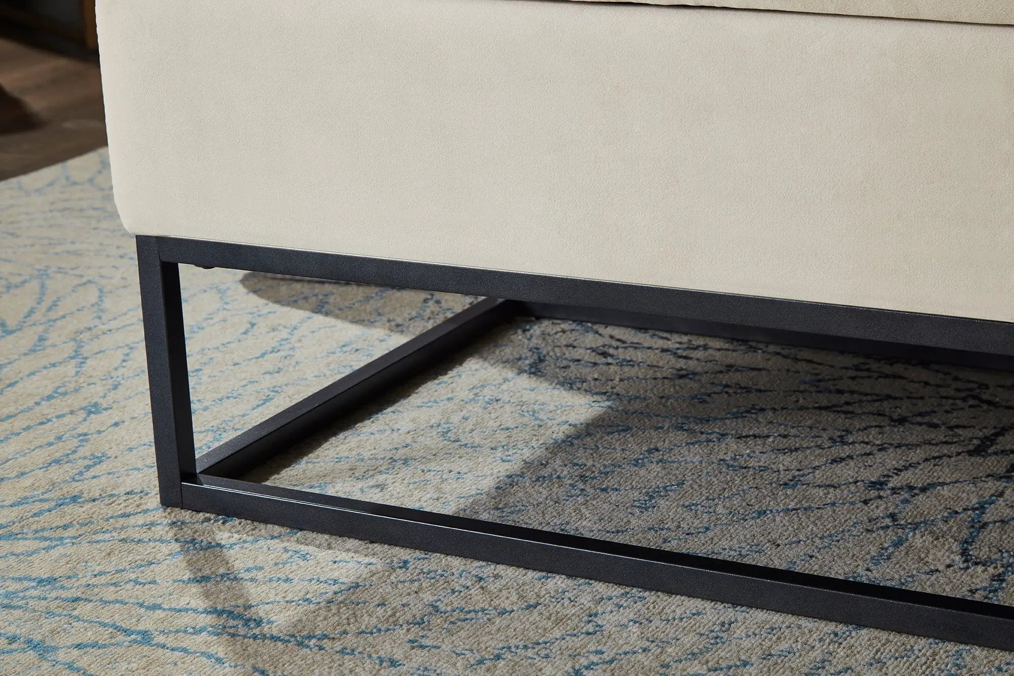 58.6" Bed Bench with Metal Base and Storage by HouseOfZazla