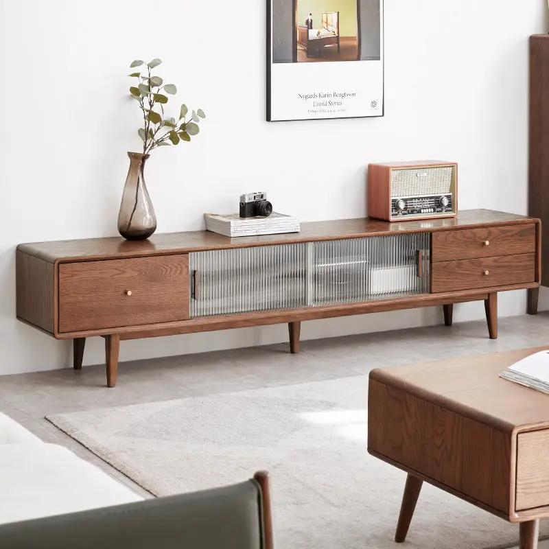 Walnut Color North America A Grade Solid TV Cabinet by HouseOfZazla
