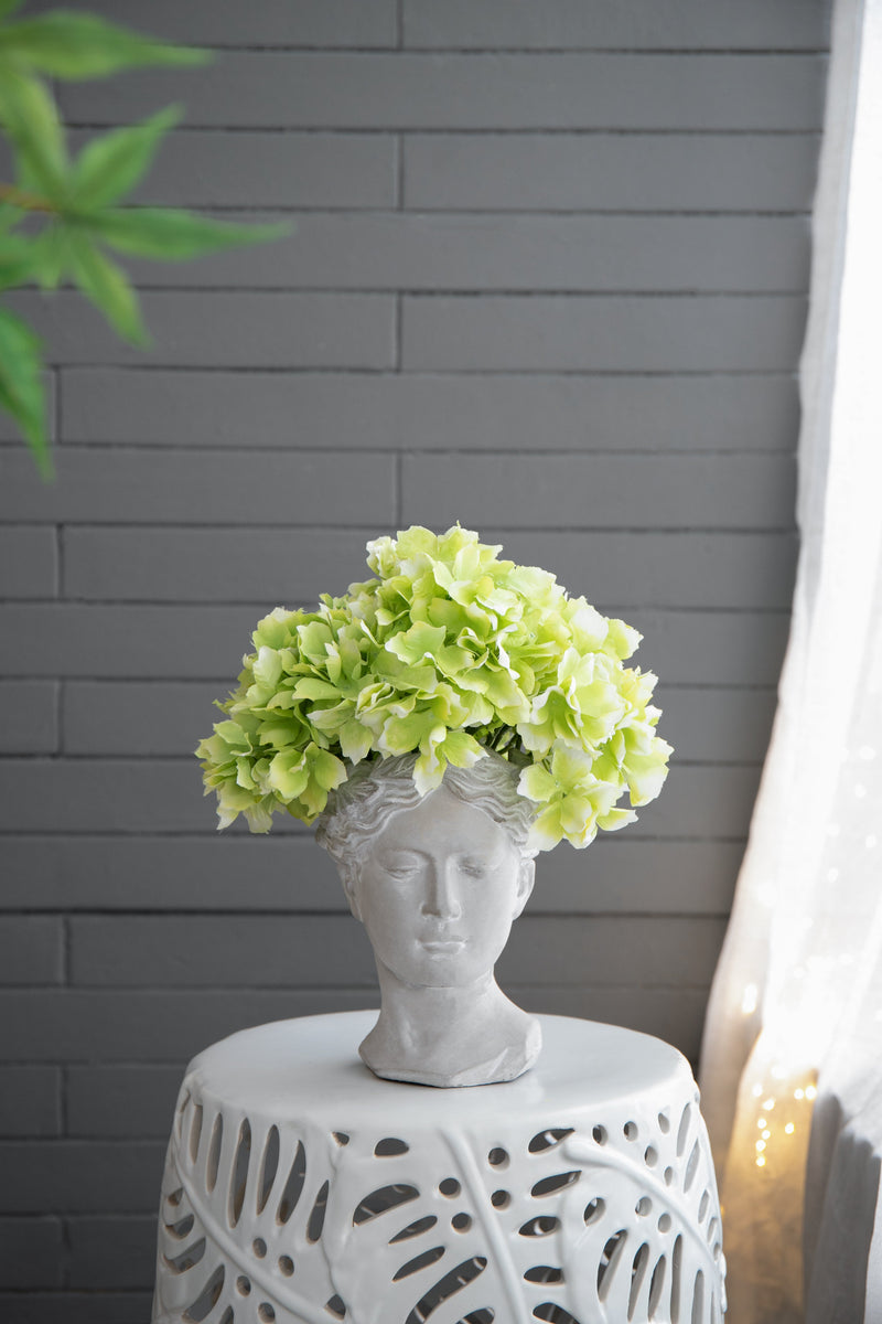 Greek Style Cement Head Planter with Classic Design - Cement, photo 3 of 10