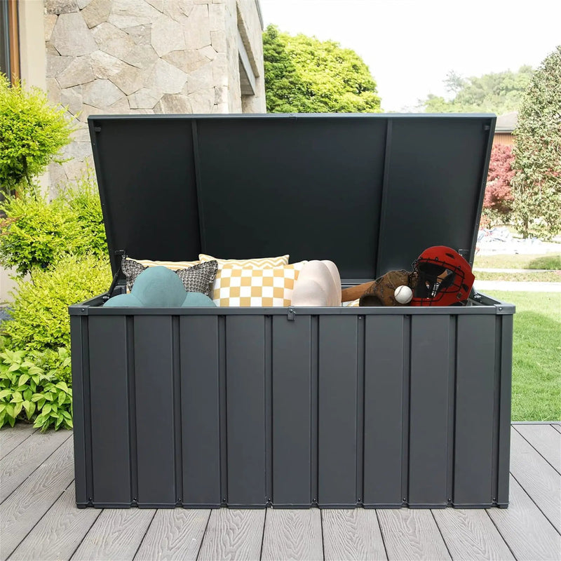 150 Gallon Outdoor Storage Deck Box - Waterproof and Lockable by HouseOfZazla