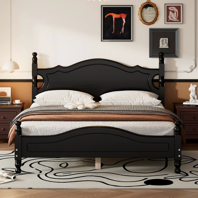 Queen Size Wood Platform Bed Frame by HouseOfZazla