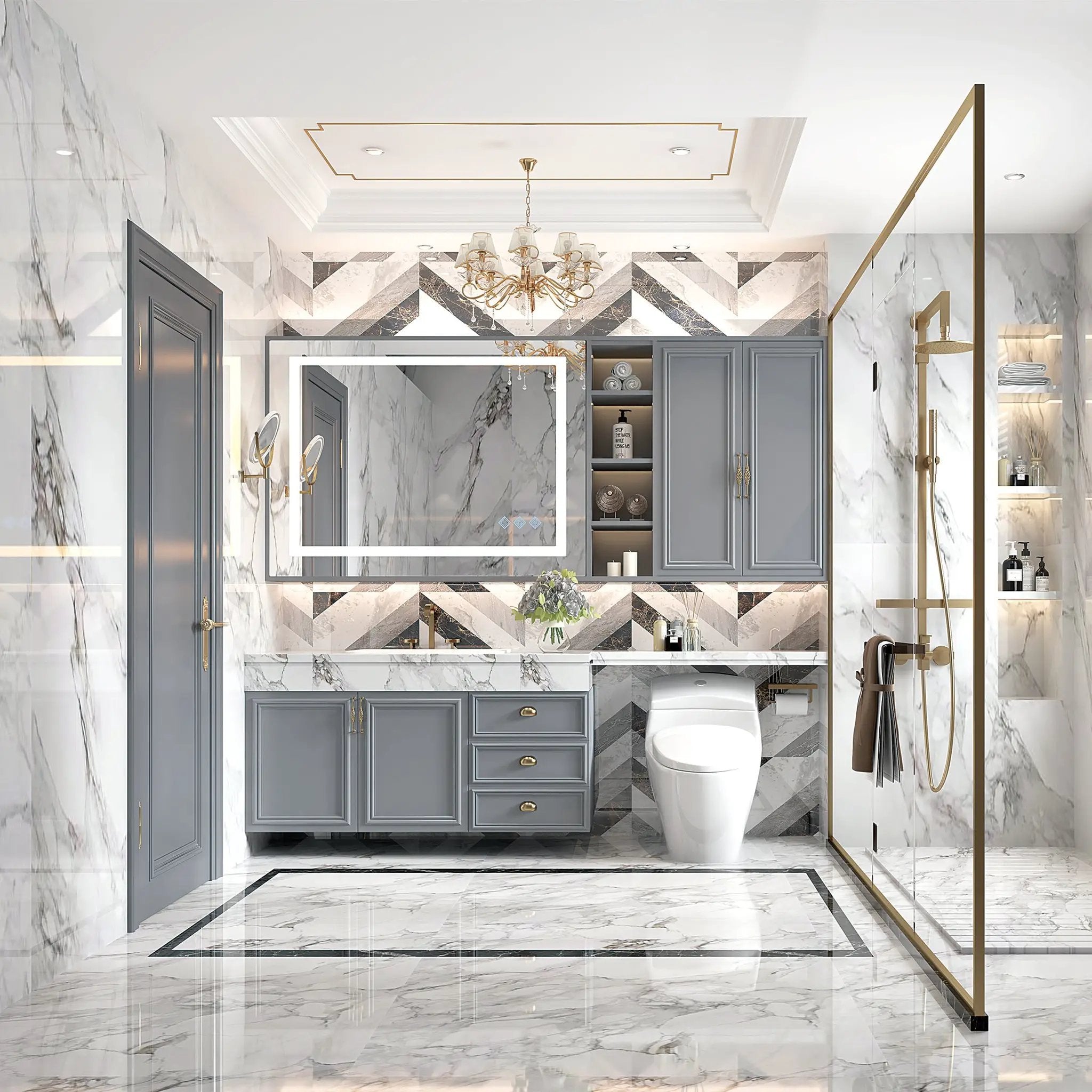 48x36 Inch LED Bathroom Mirror by HouseOfZazla