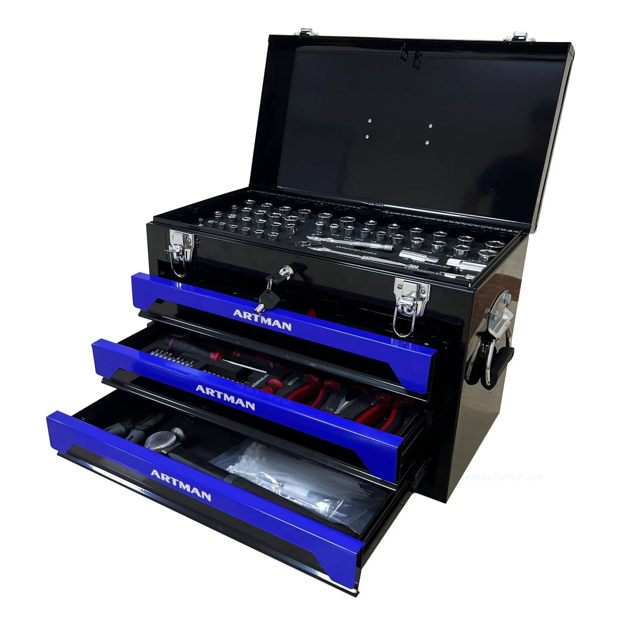 20'' Portable 3-Drawer Steel Toolbox by HouseOfZazla