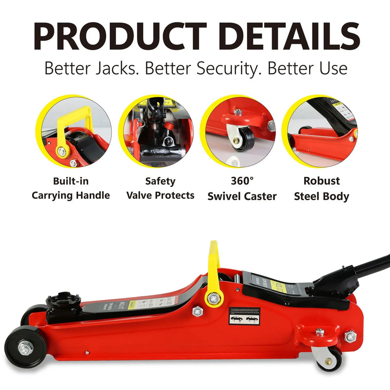 2 Ton Low Profile Floor Jack by HouseOfZazla