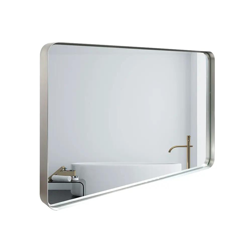 36x30 Inch Glossy Brushed Bathroom Mirror by HouseOfZazla