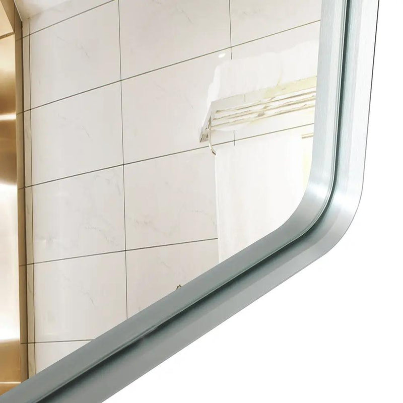 36x30 Inch Glossy Brushed Bathroom Mirror by HouseOfZazla