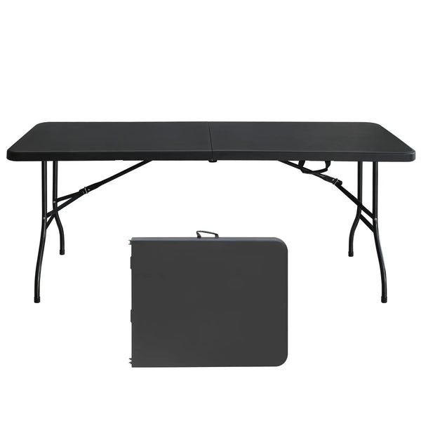 6ft Folding Table - Portable Plastic Table for Camping and Picnics