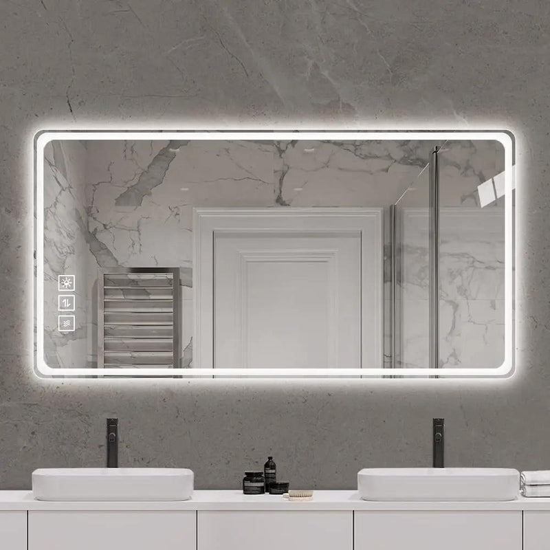 40x32 Inch LED Bathroom Mirror Vanity Mirrors by HouseOfZazla