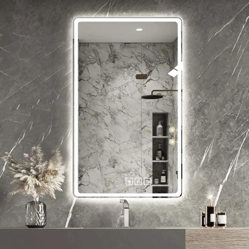 40x32 Inch LED Bathroom Mirror Vanity Mirrors by HouseOfZazla