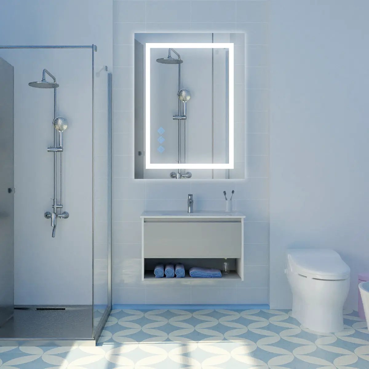 48x36 Inch LED Bathroom Mirror by HouseOfZazla