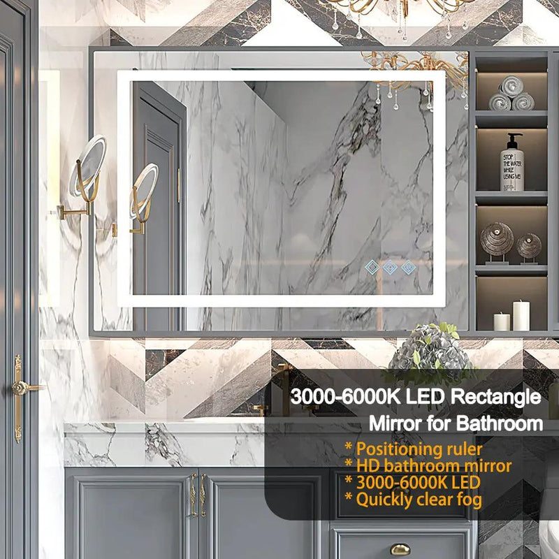 48x36 Inch LED Bathroom Mirror by HouseOfZazla