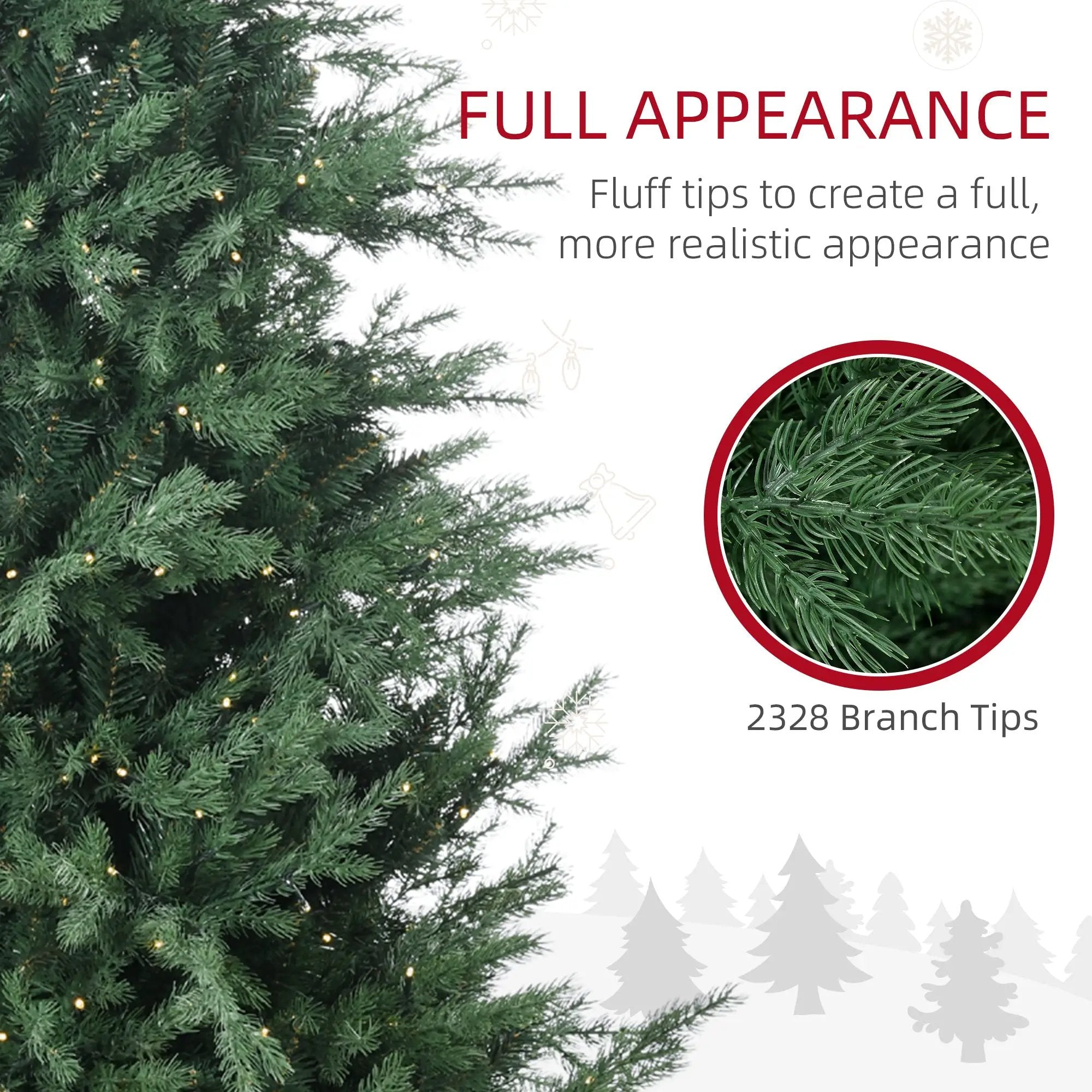HOMCOM 6Ft Tall Prelit Artificial Christmas Tree Holiday Décor by HouseOfZazla