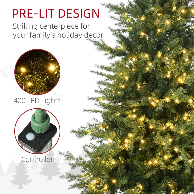 HOMCOM 6Ft Tall Prelit Artificial Christmas Tree Holiday Décor by HouseOfZazla