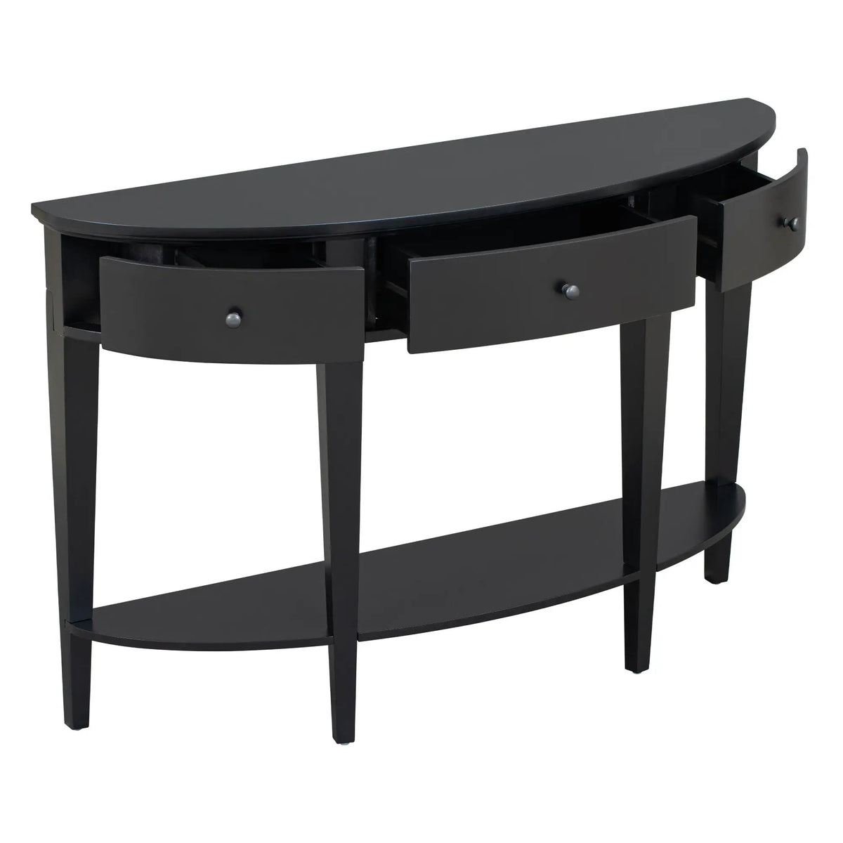 U-Style Modern Curved Console Table with 3 Drawers by HouseOfZazla