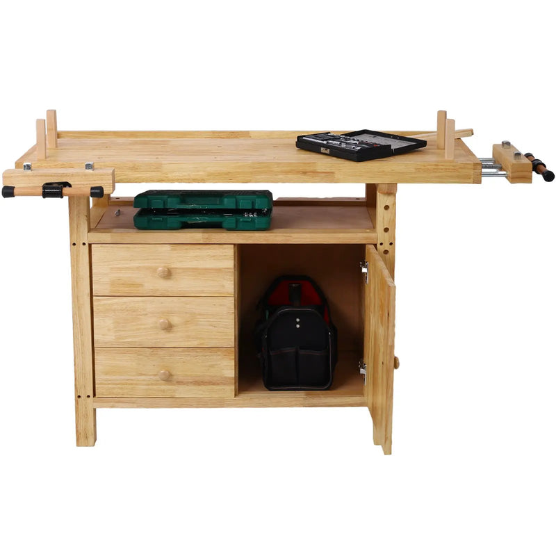 Wood Workbench - Wooden Workbench for Garage Workshop and Home by HouseOfZazla