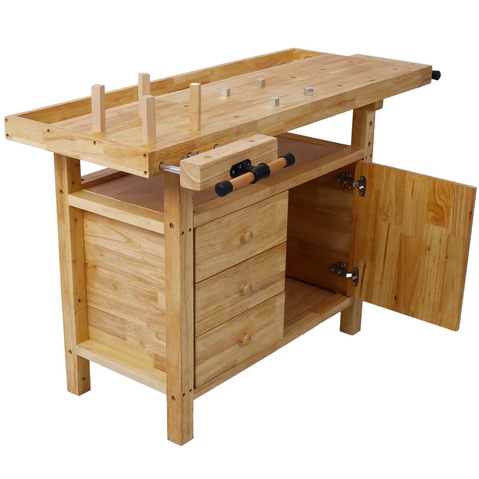 Wood Workbench - Wooden Workbench for Garage Workshop by HouseOfZazla