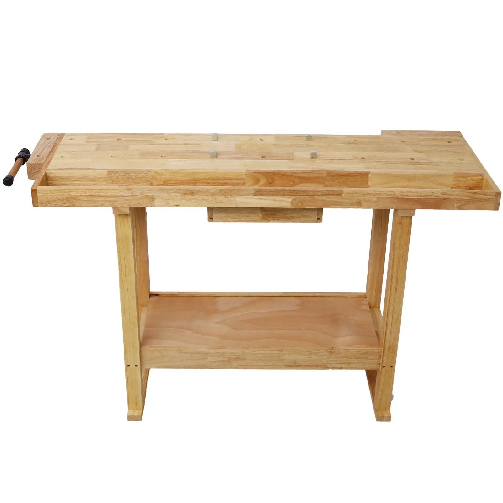 55-Inch Wooden Workbench with Rapid Action Woodworking Vise by HouseOfZazla