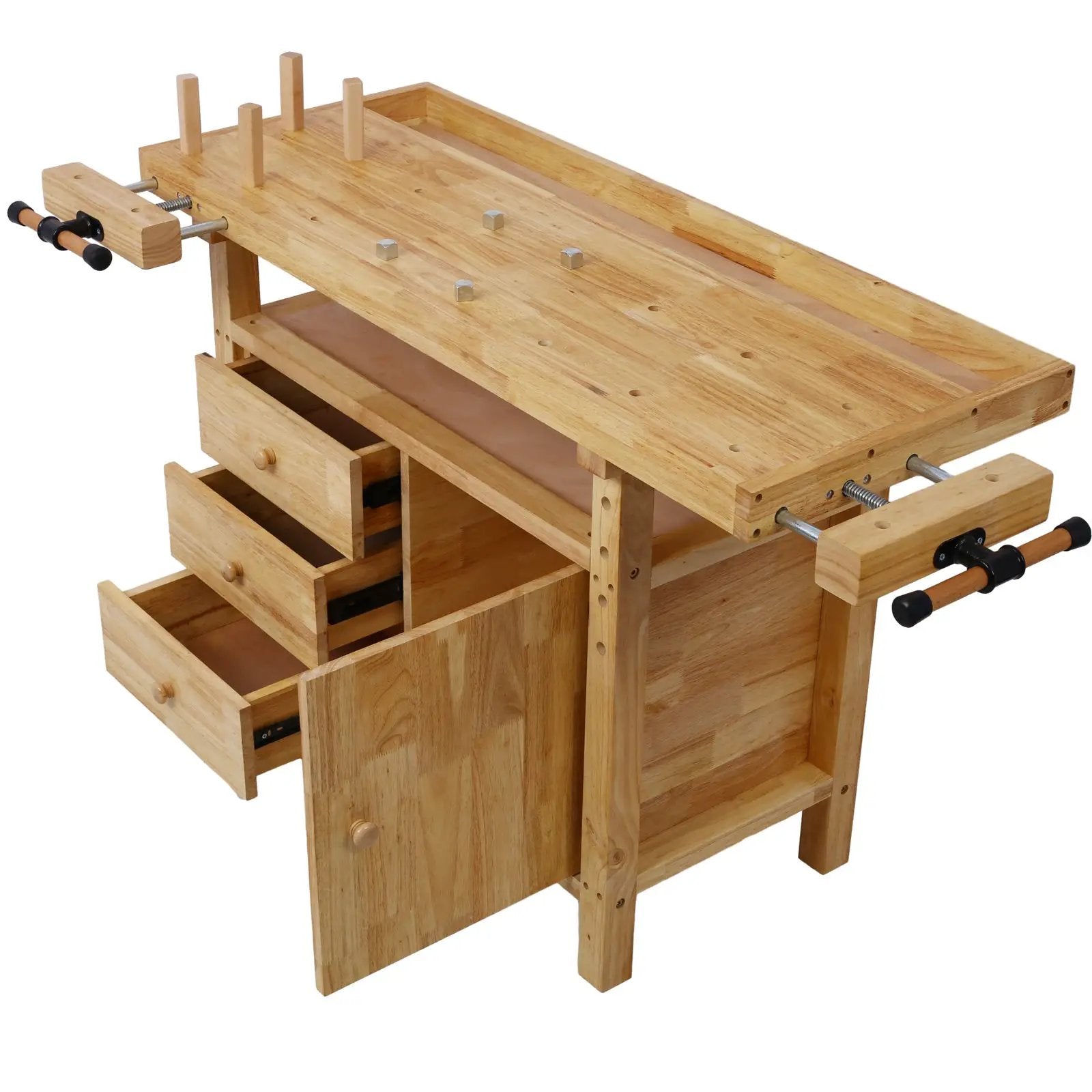 Wood Workbench - Wooden Workbench for Garage Workshop and Home by HouseOfZazla