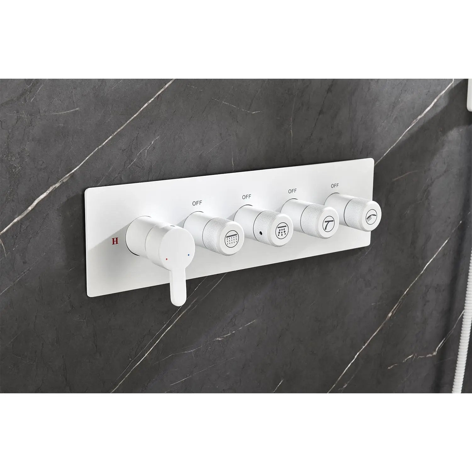 Wall Mounted Waterfall Rain Shower System With 3 Body Sprays & Handheld Shower by HouseOfZazla