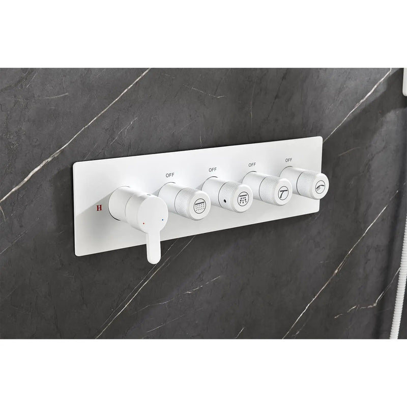 Wall Mounted Waterfall Rain Shower System With 3 Body Sprays & Handheld Shower by HouseOfZazla