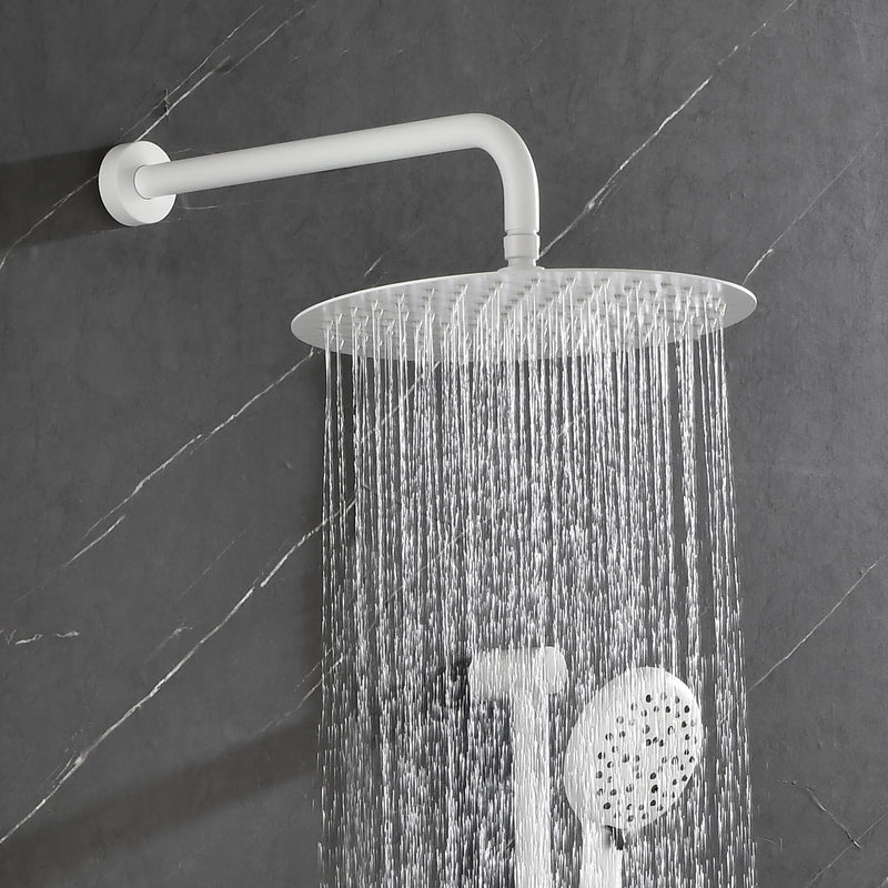 Shower System with Shower Head, Hand Shower, Slide Bar, Bodysprays, Shower Arm, Hose, Valve Trim, and Lever Handles by HouseOfZazla
