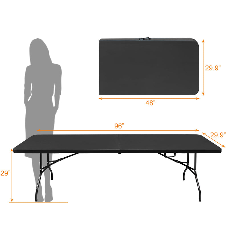 8ft Folding Outdoor Table with Iron Frame - White, photo 2 of 6