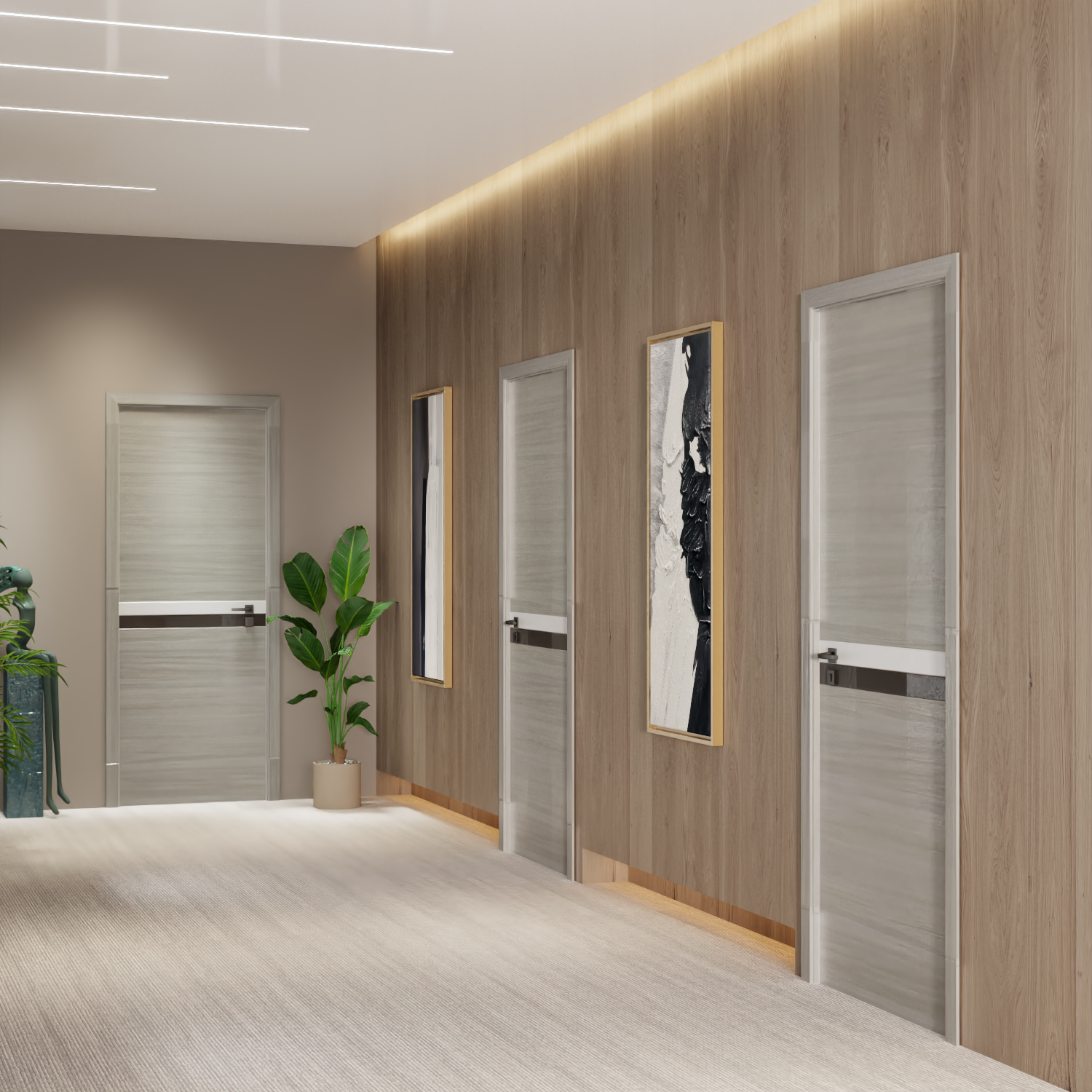 Crazy Elf 32" x 84" Melamine Integrated Door Slab by HouseOfZazla