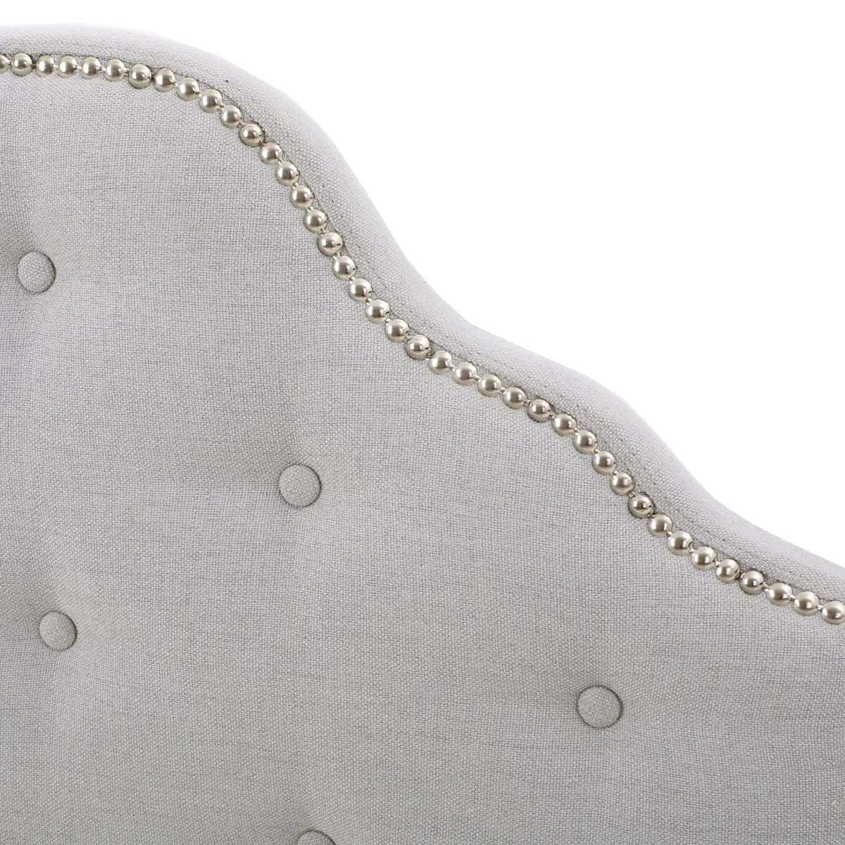 Tufted Upholstered Twin Headboard with Durable Metal Legs by HouseOfZazla