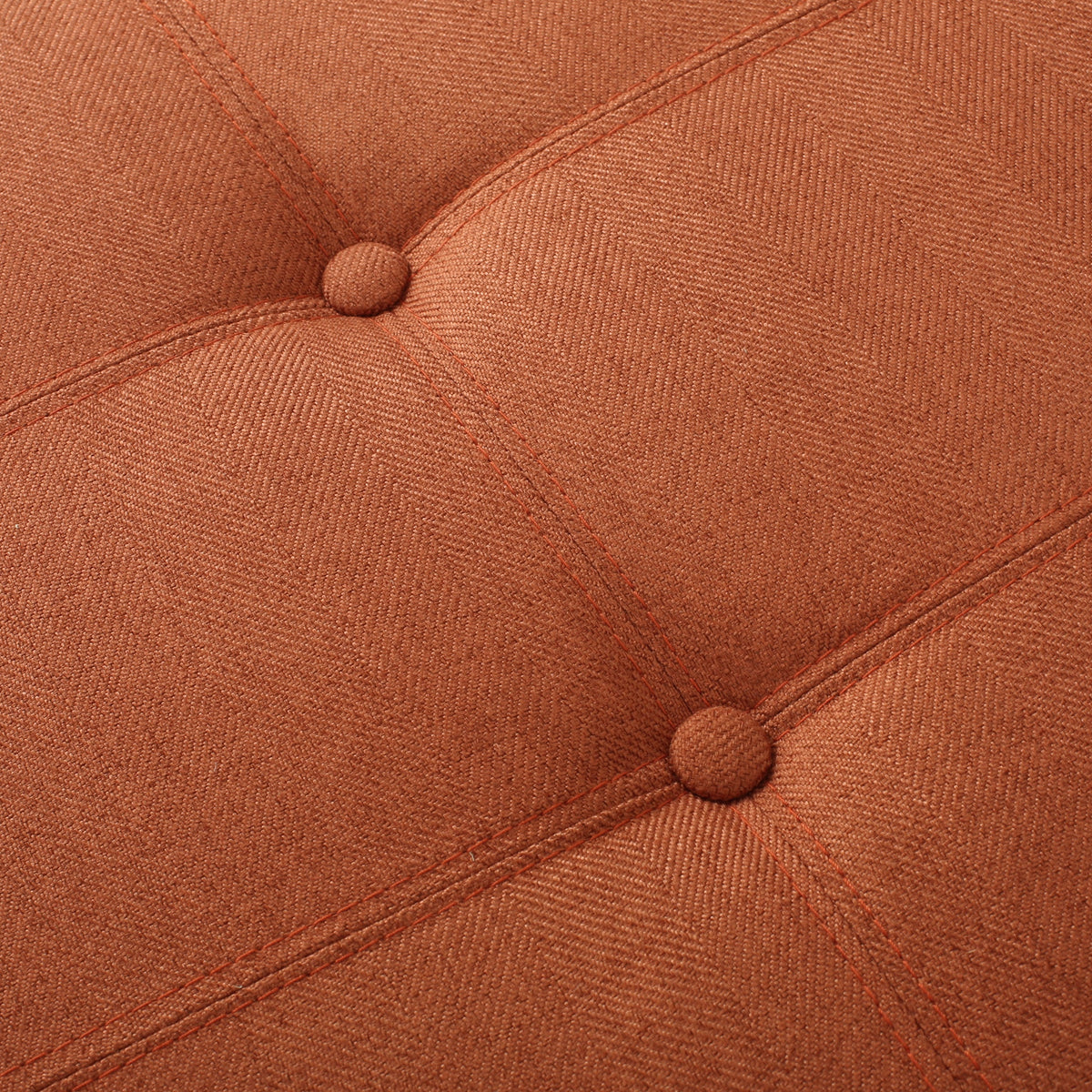 Tufted Ainsley Button Storage Ottoman Bench with Lift-Top - Orange or Teal, photo 10 of 10