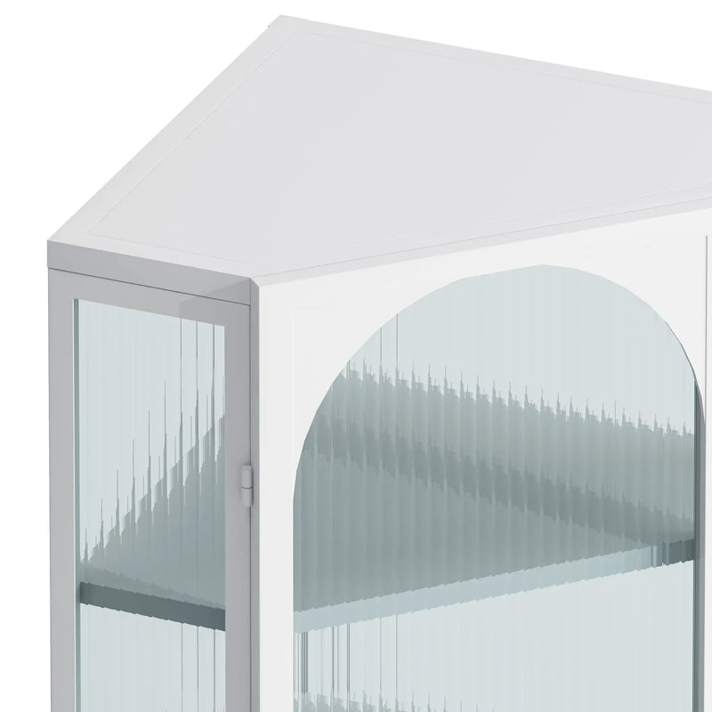 Glass Door Wall Mounted Corner Cabinet by HouseOfZazla