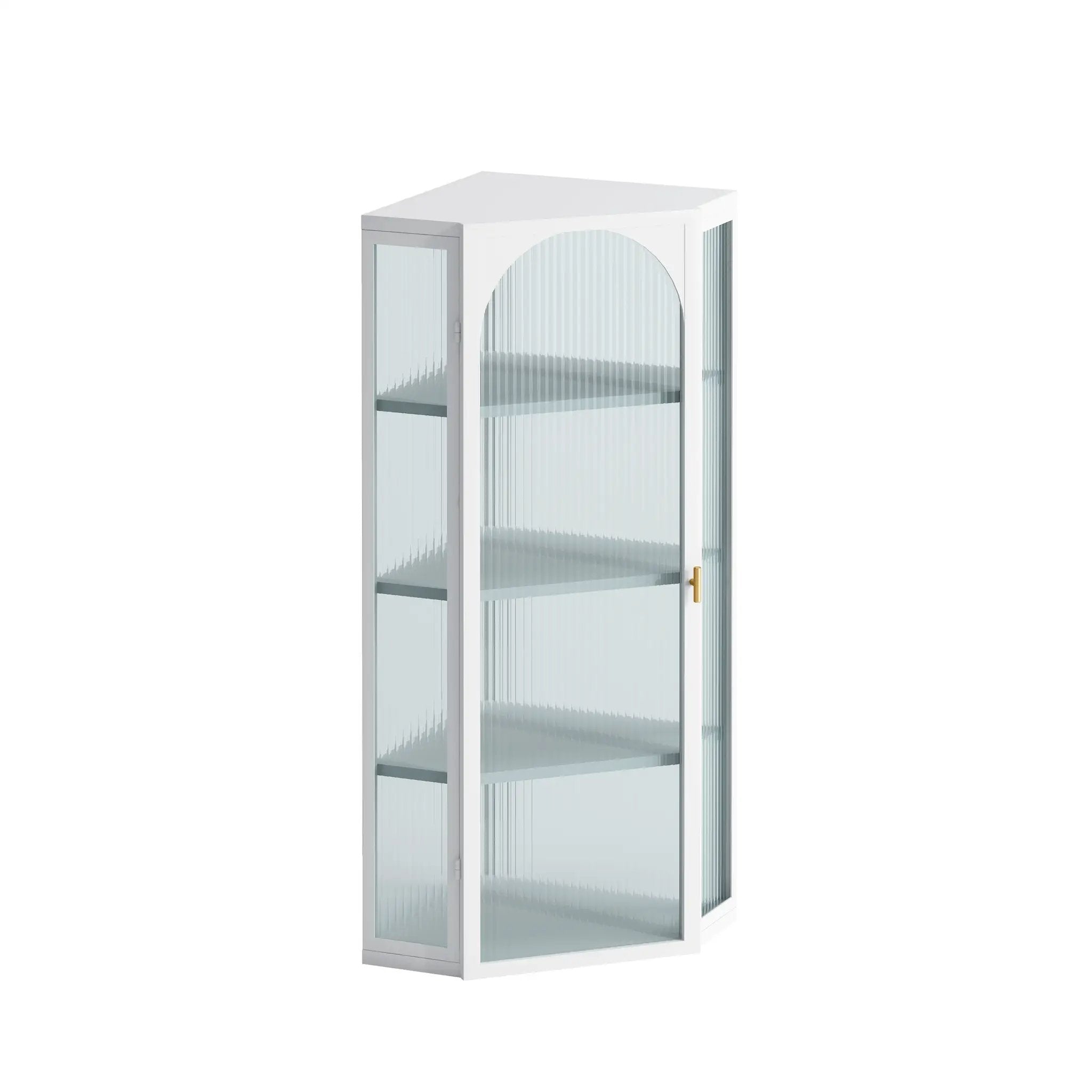 Glass Door Wall Mounted Corner Cabinet by HouseOfZazla