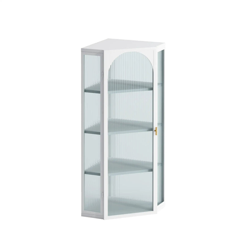 Glass Door Wall Mounted Corner Cabinet by HouseOfZazla