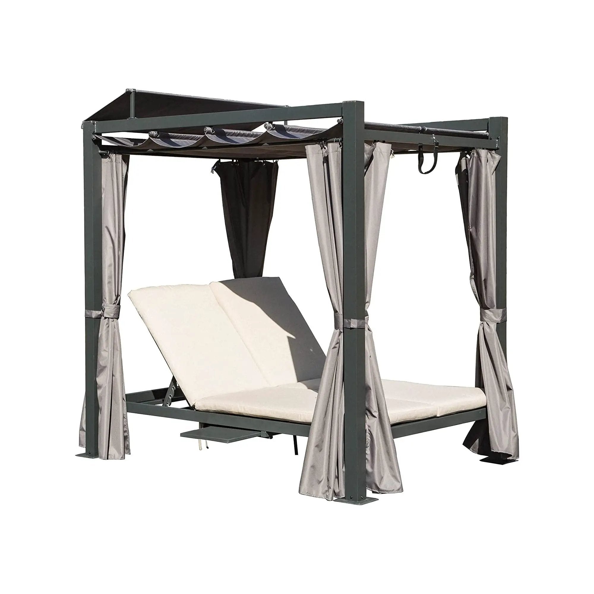 Aluminum Outdoor Patio Daybed with Retractable Canopy by HouseOfZazla