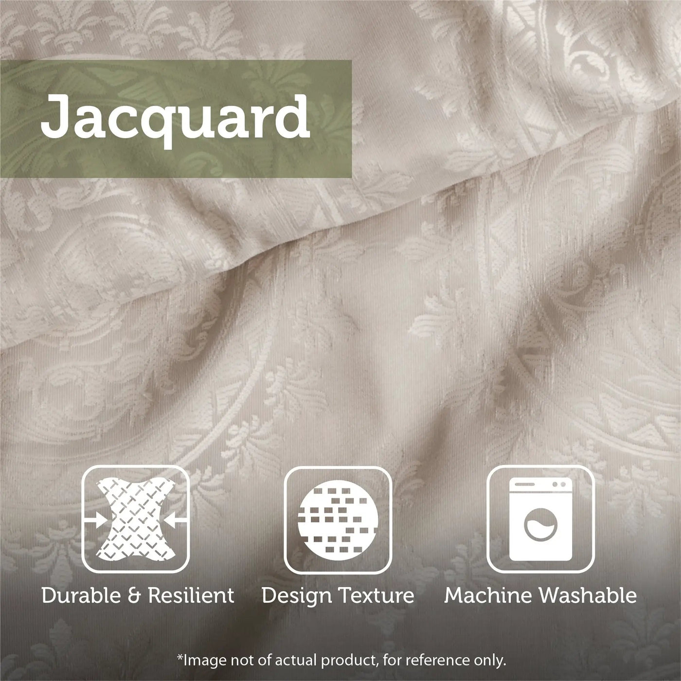 Queen 7 Piece Jacquard Comforter Set with Throw Pillows by HouseOfZazla