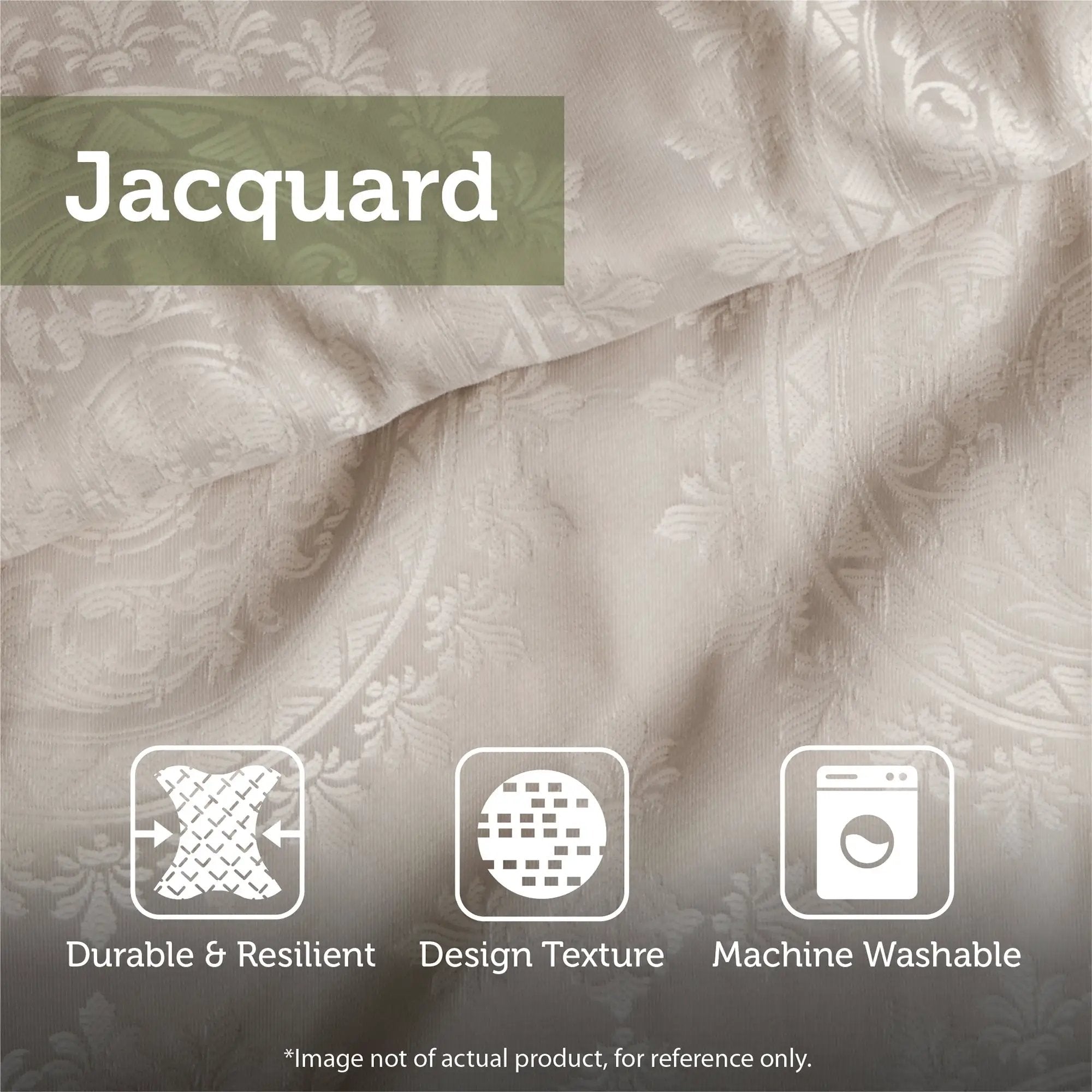 Queen 7 Piece Jacquard Comforter Set with Throw Pillows by HouseOfZazla