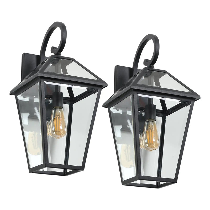 21" Outdoor Wall Lantern Light – Modern by HouseOfZazla