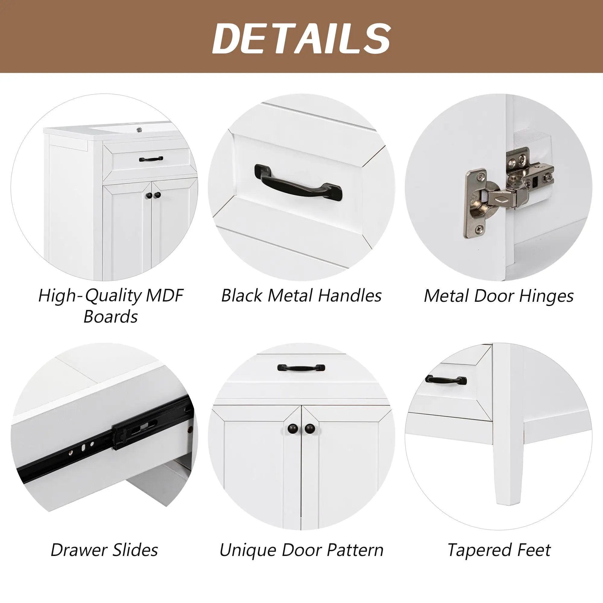 36" Bathroom Vanity Without Sink - Cabinet Base Only by HouseOfZazla